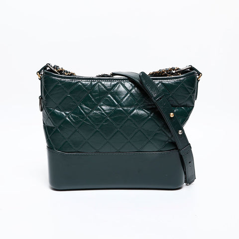 CHANEL No. 26 2018-2019 Gabriel de Leather Shoulder Bag green WS20351