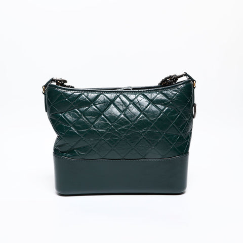CHANEL No. 26 2018-2019 Gabriel de Leather Shoulder Bag green WS20351