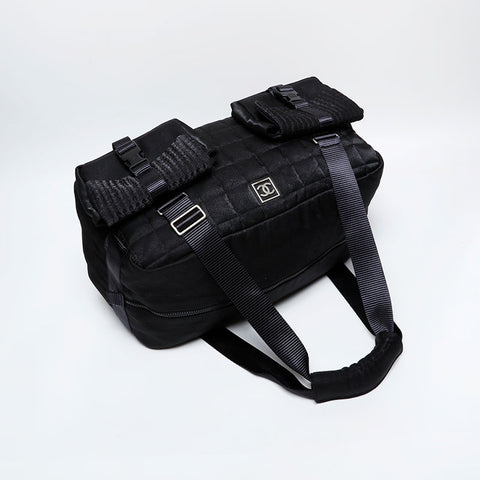CHANEL 10 series 2005-2006 Sports Line 2way Boston bag black WS20353