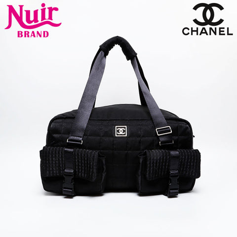 CHANEL 10 series 2005-2006 Sports Line 2way Boston bag black WS20353