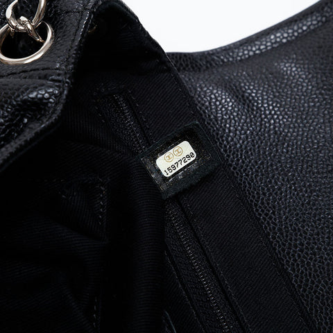 CHANEL 15th 2011 COCO Mark Half Moon Shoulder Bag black WS20354