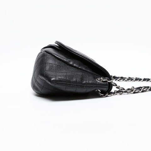 CHANEL 15th 2011 COCO Mark Half Moon Shoulder Bag black WS20354