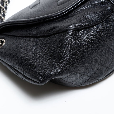 CHANEL 15th 2011 COCO Mark Half Moon Shoulder Bag black WS20354