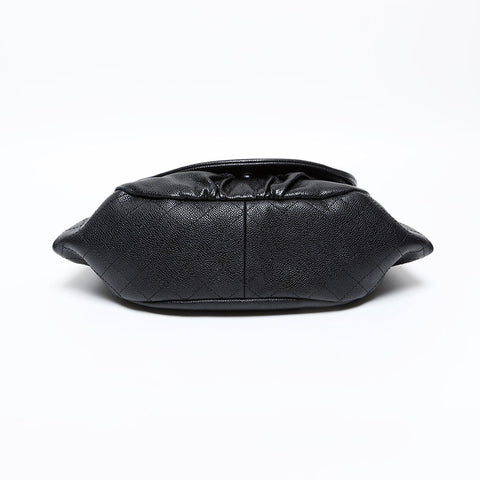 CHANEL 15th 2011 COCO Mark Half Moon Shoulder Bag black WS20354
