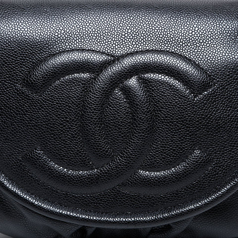 CHANEL 15th 2011 COCO Mark Half Moon Shoulder Bag black WS20354