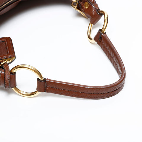 PRADA leather Shoulder Bag Brown WS20355