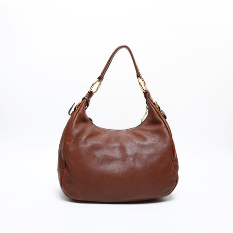 PRADA leather Shoulder Bag Brown WS20355
