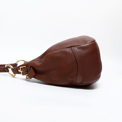 PRADA leather Shoulder Bag Brown WS20355