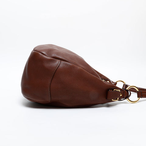 PRADA leather Shoulder Bag Brown WS20355