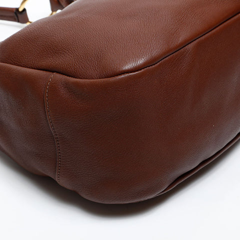 PRADA leather Shoulder Bag Brown WS20355