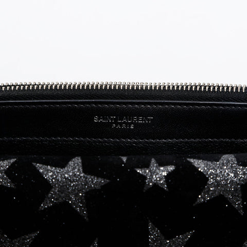 YVES SAINT LAURENT 星星绒面革链条 Kate 单肩包 黑色 WS20360