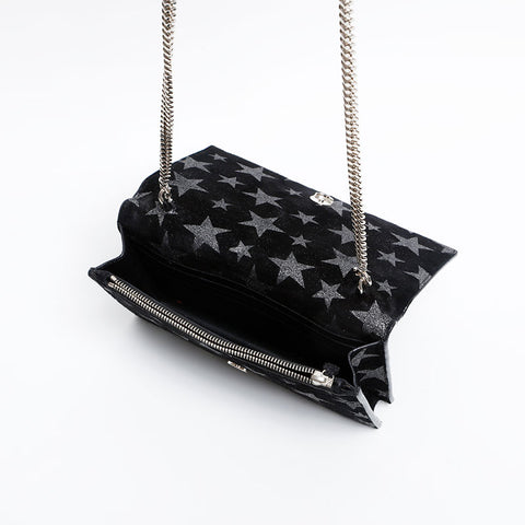 YVES SAINT LAURENT Star Suede Chain Kate Shoulder Bag black WS20360