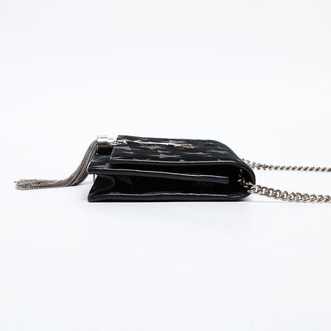 YVES SAINT LAURENT Star Suede Chain Kate Shoulder Bag black WS20360