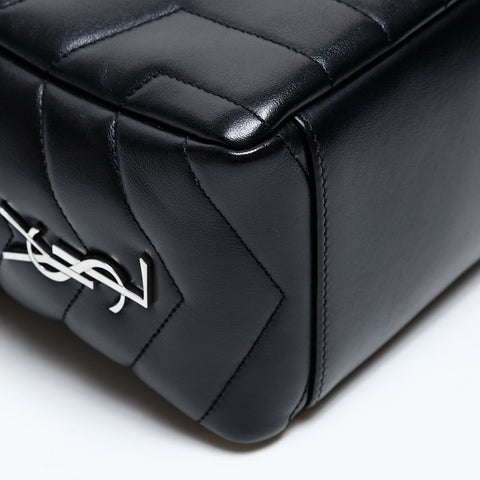 YVES SAINT LAURENT Y Matelasse Leather Shoulder Bag black WS20361