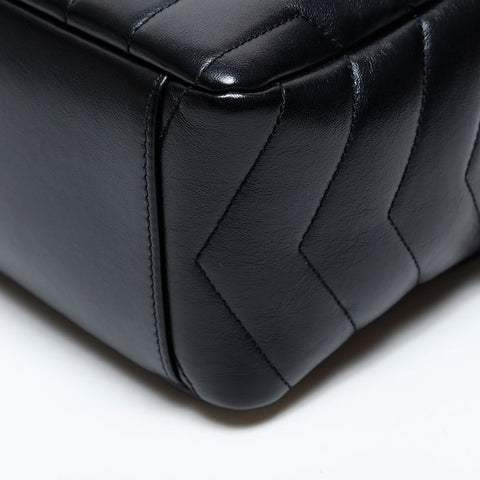 YVES SAINT LAURENT Y Matelasse Leather Shoulder Bag black WS20361