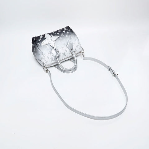 LOUIS VUITTON Monogram SKI Speedy Bandouliere 25 Boston bag Silver WS20362