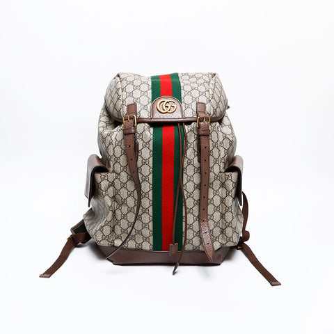 GUCCI Ophidia Large GG Supreme Backpack Â· Daypack Brown WS20363