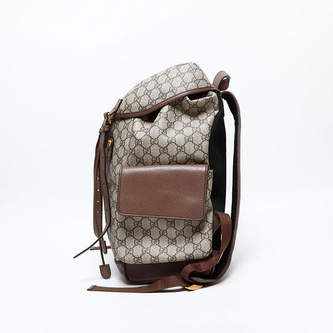 GUCCI Ophidia Large GG Supreme Backpack Daypack Brown WS20363