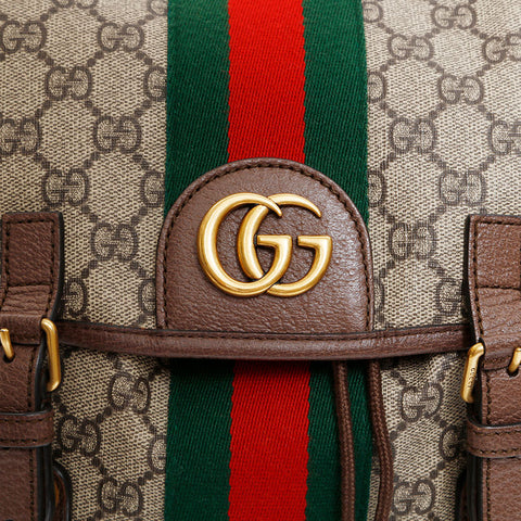 GUCCI Ophidia Large GG Supreme Backpack Â· Daypack Brown WS20363