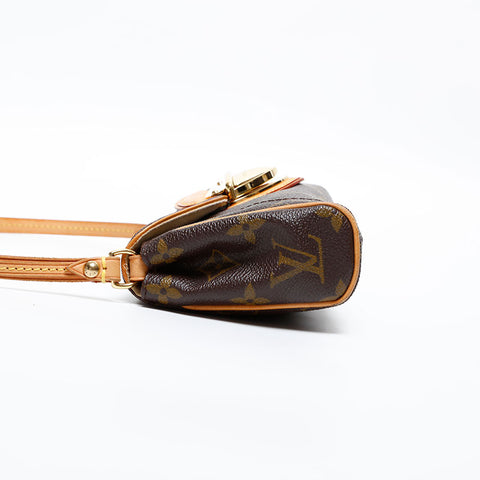 LOUIS VUITTON 2007 Monogram Pochette Beverly Shoulder Bag Brown WS20364