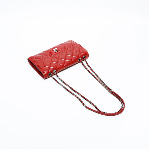 CHANEL 18th series 2013-2014 Matelasse Chain Shoulder Bag Red WS20365