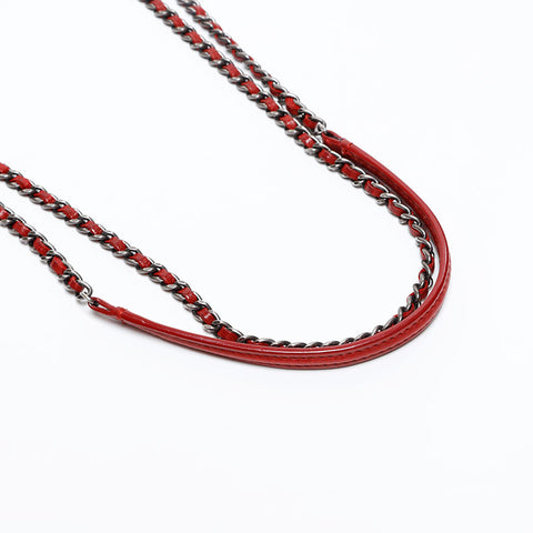 CHANEL 18th series 2013-2014 Matelasse Chain Shoulder Bag Red WS20365