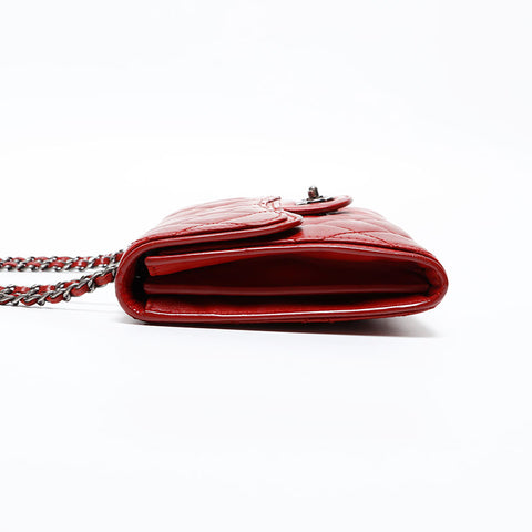CHANEL 18th series 2013-2014 Matelasse Chain Shoulder Bag Red WS20365