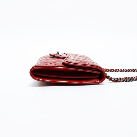 CHANEL 18th series 2013-2014 Matelasse Chain Shoulder Bag Red WS20365