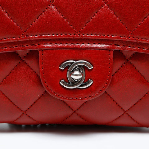 CHANEL 18th series 2013-2014 Matelasse Chain Shoulder Bag Red WS20365