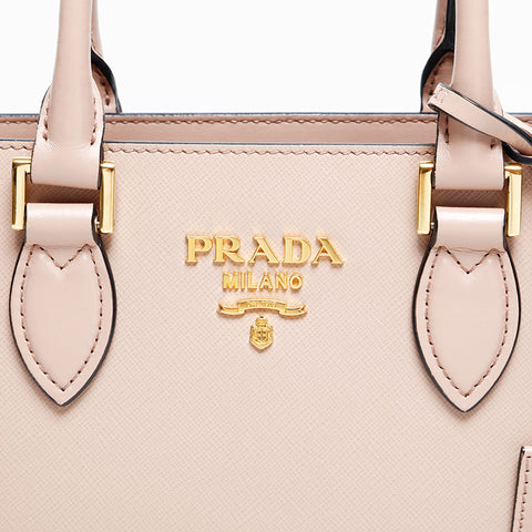 PRADA Saffiano Leather 2way Handbag pink WS20366