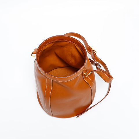 HERMES Made in 1989 ⚪︎S stamp Farming Shoulder Bag Brown WS20369