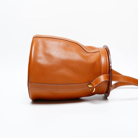 HERMES Made in 1989 ⚪︎S stamp Farming Shoulder Bag Brown WS20369