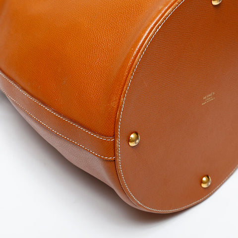 HERMES Made in 1989 ⚪︎S stamp Farming Shoulder Bag Brown WS20369