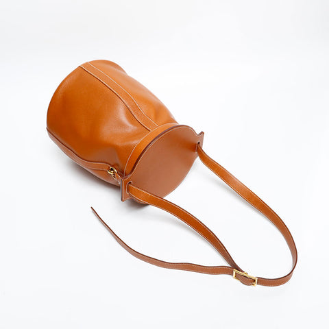 HERMES Made in 1989 ⚪︎S stamp Farming Shoulder Bag Brown WS20369