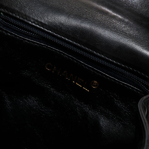 CHANEL No. 3 1994-1996 Lambskin Matelasse Handbag black WS20372