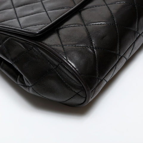 CHANEL No. 3 1994-1996 Lambskin Matelasse Handbag black WS20372
