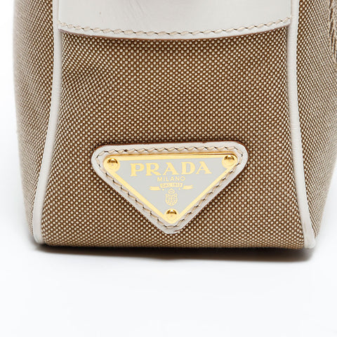 プラダ PRADA ジャガード キャンバス ロゴ ショルダーバッグ