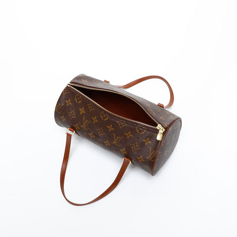 LOUIS VUITTON 2001 Monogram Papillon 26 Handbag Brown WS20376