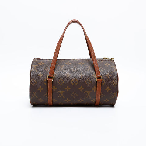 LOUIS VUITTON 2001 Monogram Papillon 26 Handbag Brown WS20376