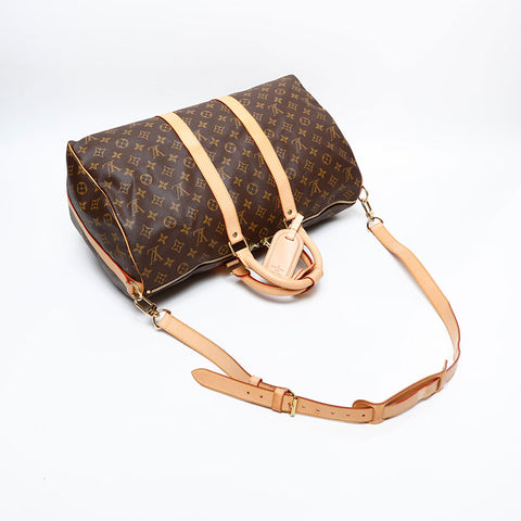LOUIS VUITTON 2002 Monogram Keepall 45 Boston bag Brown WS20378