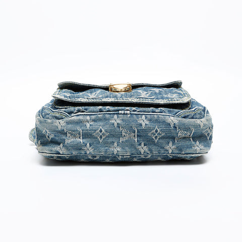 LOUIS VUITTON 2007 Monogram Denim Bumbag Waist bag Navy WS20380
