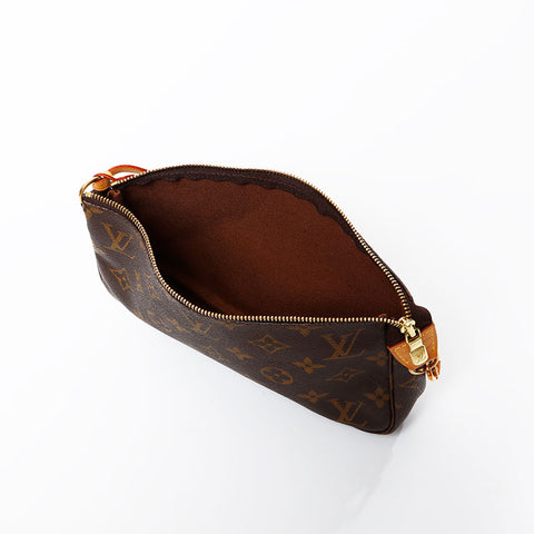 LOUIS VUITTON 2000 Monogram Pochette Accessoires Handbag Brown WS20381
