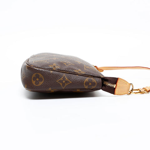 LOUIS VUITTON 2000 Monogram Pochette Accessoires Handbag Brown WS20381