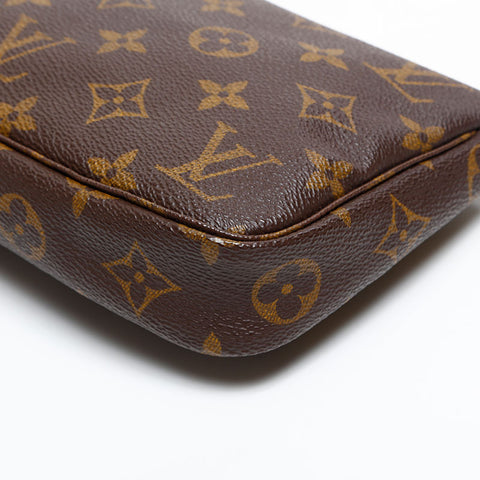 LOUIS VUITTON 2000 Monogram Pochette Accessoires Handbag Brown WS20381