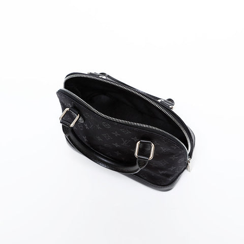 LOUIS VUITTON Monogram Satin Little Alma Handbag black WS20383