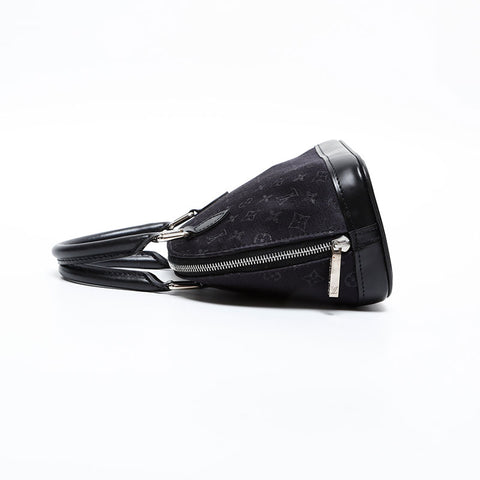 LOUIS VUITTON Monogram Satin Little Alma Handbag black WS20383