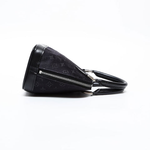 LOUIS VUITTON Monogram Satin Little Alma Handbag black WS20383