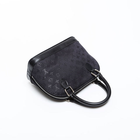 LOUIS VUITTON Monogram Satin Little Alma Handbag black WS20383