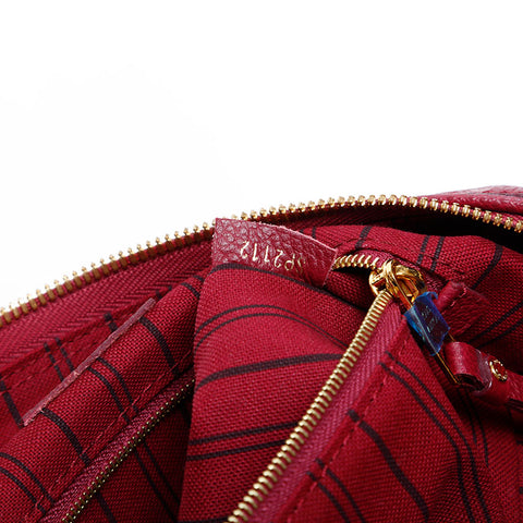 LOUIS VUITTON 2012 Speedy 25 Bandouliere Monogram Empreinte Handbag Red WS20385