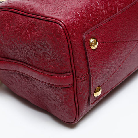 LOUIS VUITTON 2012 Speedy 25 Bandouliere Monogram Empreinte Handbag Red WS20385